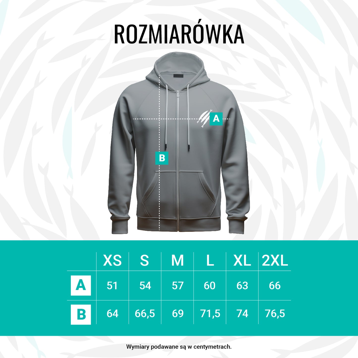 BLUZA THE CHOSEN ROZPINANA Z KAPTUREM (UNISEX) – 3 ryby