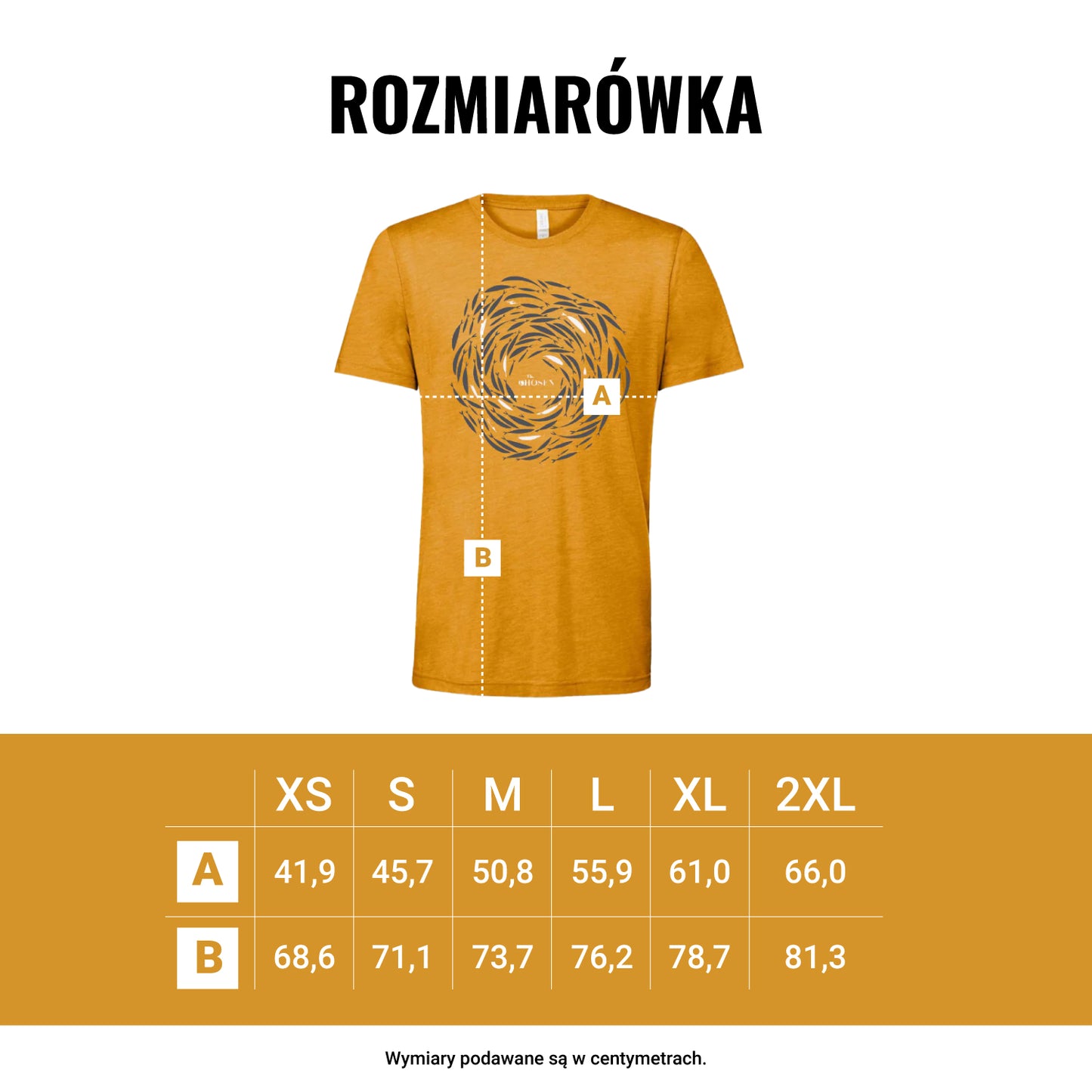 KOSZULKA THE CHOSEN (UNISEX) – ławica (musztardowa)