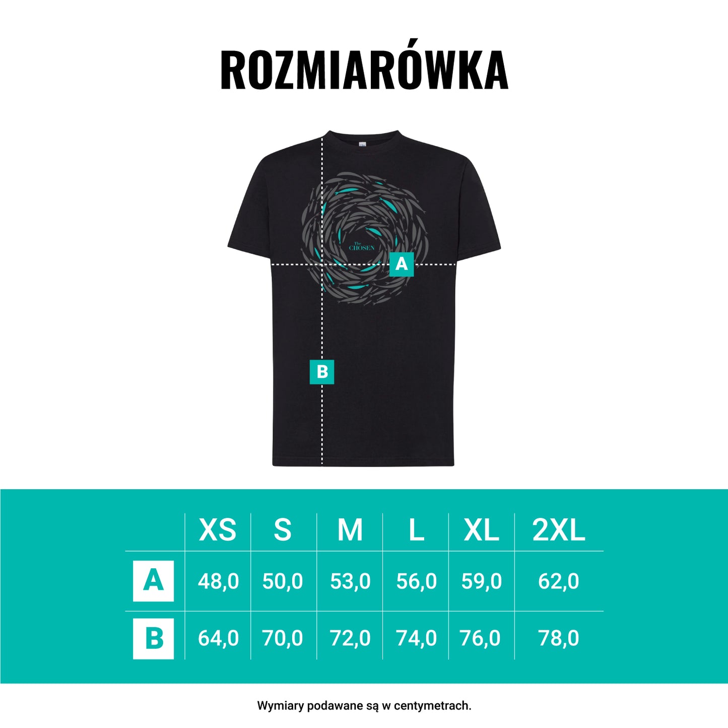 KOSZULKA THE CHOSEN (UNISEX) – ławica (czarna)