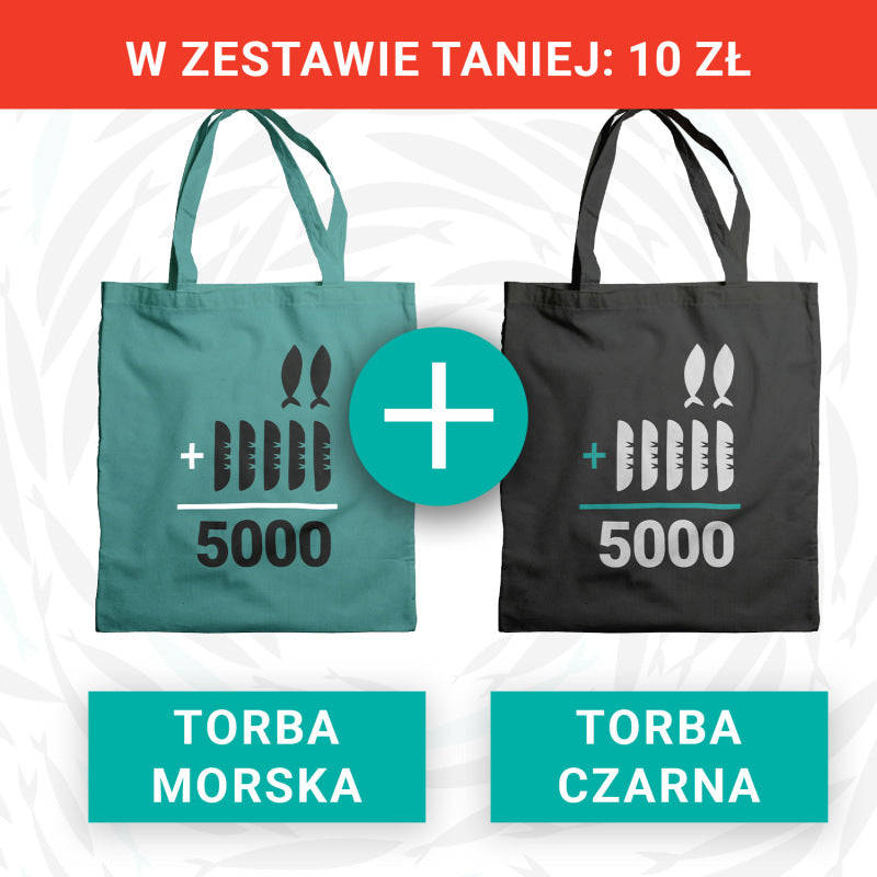 ZESTAW TORBY THE CHOSEN – 2+5=5000 (czarna + morska)