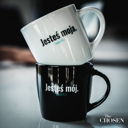 ZESTAW KUBKÓW THE CHOSEN – Jesteś mój (czarny) + Jesteś moja (biały)