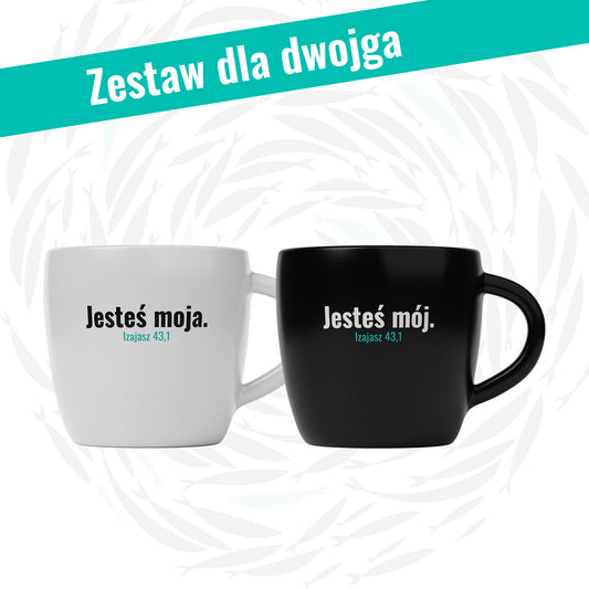 ZESTAW KUBKÓW THE CHOSEN – Jesteś mój (czarny) + Jesteś moja (biały)