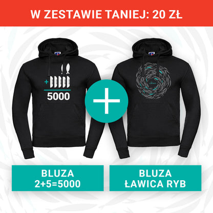 ZESTAW 2x BLUZA Z KAPTUREM THE CHOSEN – ławica & 2+5=5000
